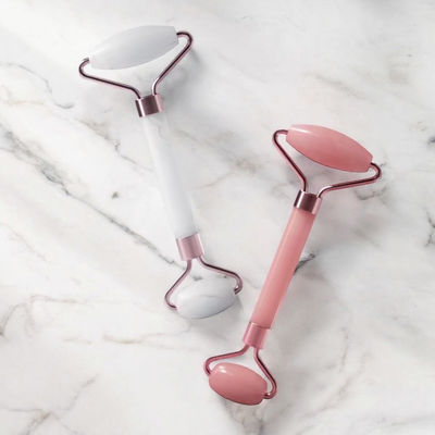 de 2 rouleaux de massage pour le visage et le cou, grattoir Gua Sha, anti-rides, soin des yeux, résine Gua Sha
