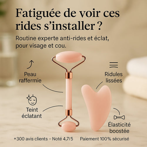 de 2 rouleaux de massage pour le visage et le cou, grattoir Gua Sha, anti-rides, soin des yeux, résine Gua Sha